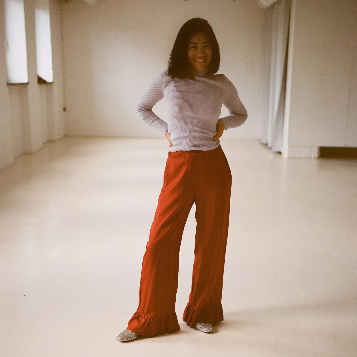 Balagan Czółenka|Dora Czółenka Na Niskim Obcasie, Srebrny Brokat