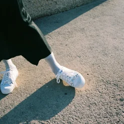 Balagan Sneakersy|Novesta Star Master Sneakersy Damskie Vegan, Perlowy Z Czarna Nicia