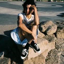 Balagan Sneakersy|Novesta Star Master Sneakersy Damskie Vegan, Czarne Na Bialym
