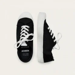 Balagan Sneakersy|Novesta Star Master Sneakersy Damskie Vegan, Czarne Na Bialym